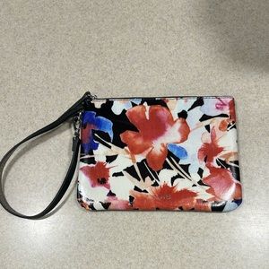 Lodis  Beautiful  Leather Floral Wristlet Travel Night Out  Clutch